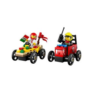 LEGO®  60458 Pack de bolides de course : camion de pizza contre camion de pompiers 