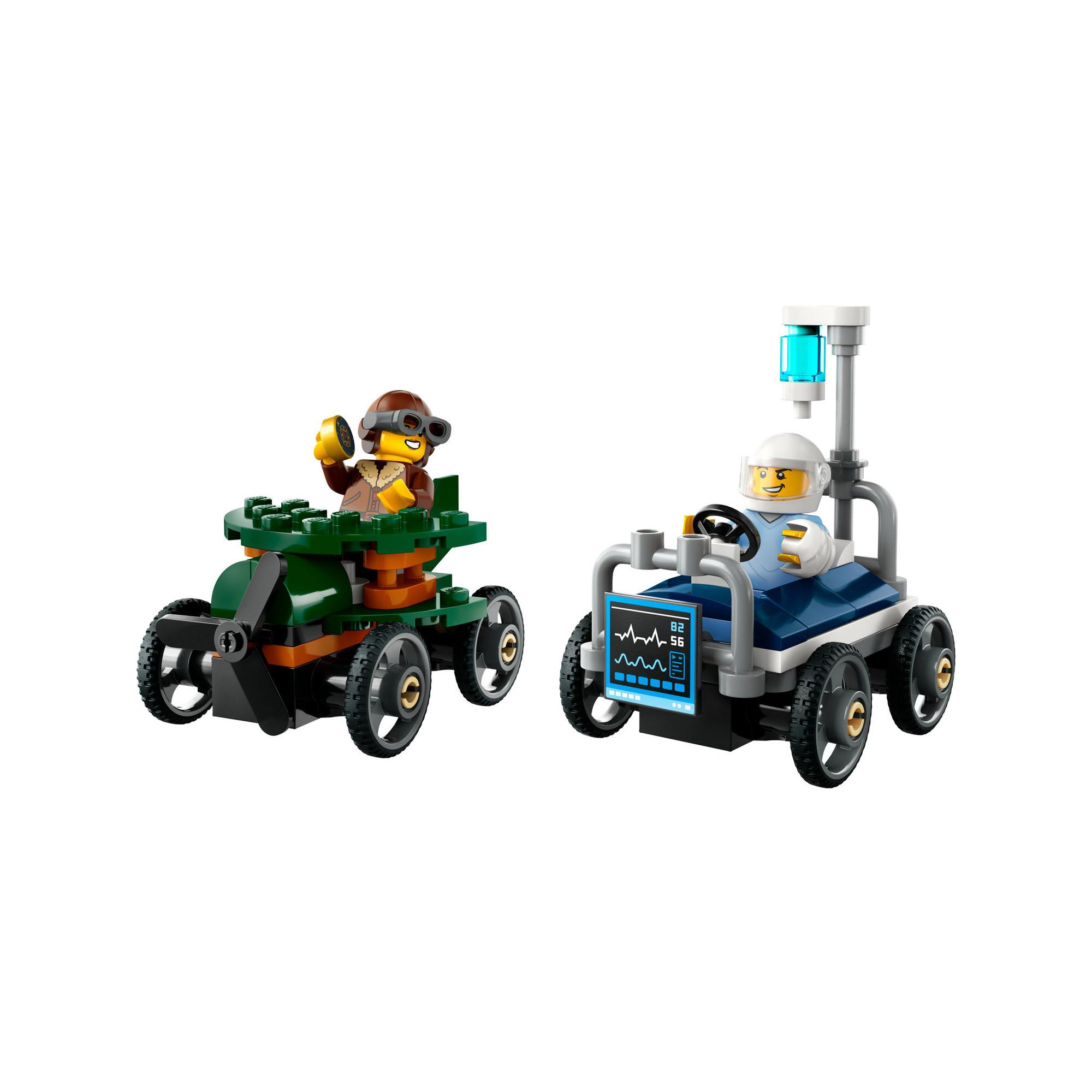 LEGO®  60459 Pack veicoli da corsa: aereo contro letto d’ospedale 