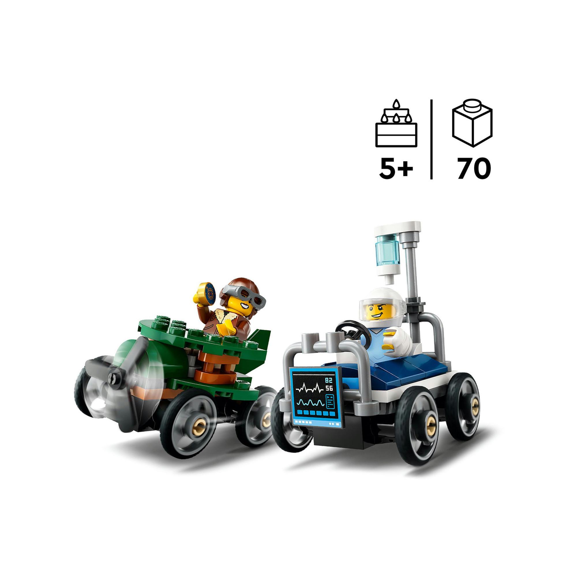 LEGO®  60459 Pack de bolides de course : avion contre lit d'hôpital 