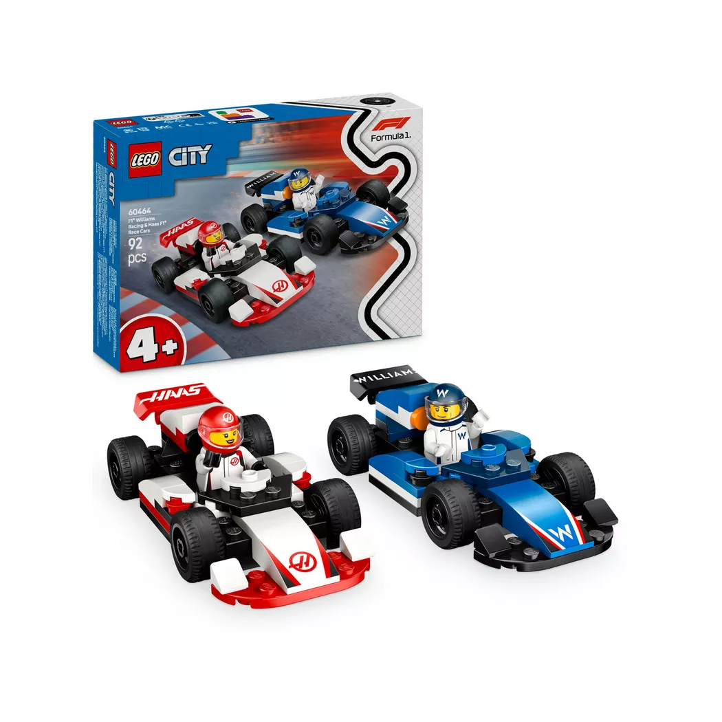 Lego City F1 Williams Racing og Haas F1 racerbiler 60464