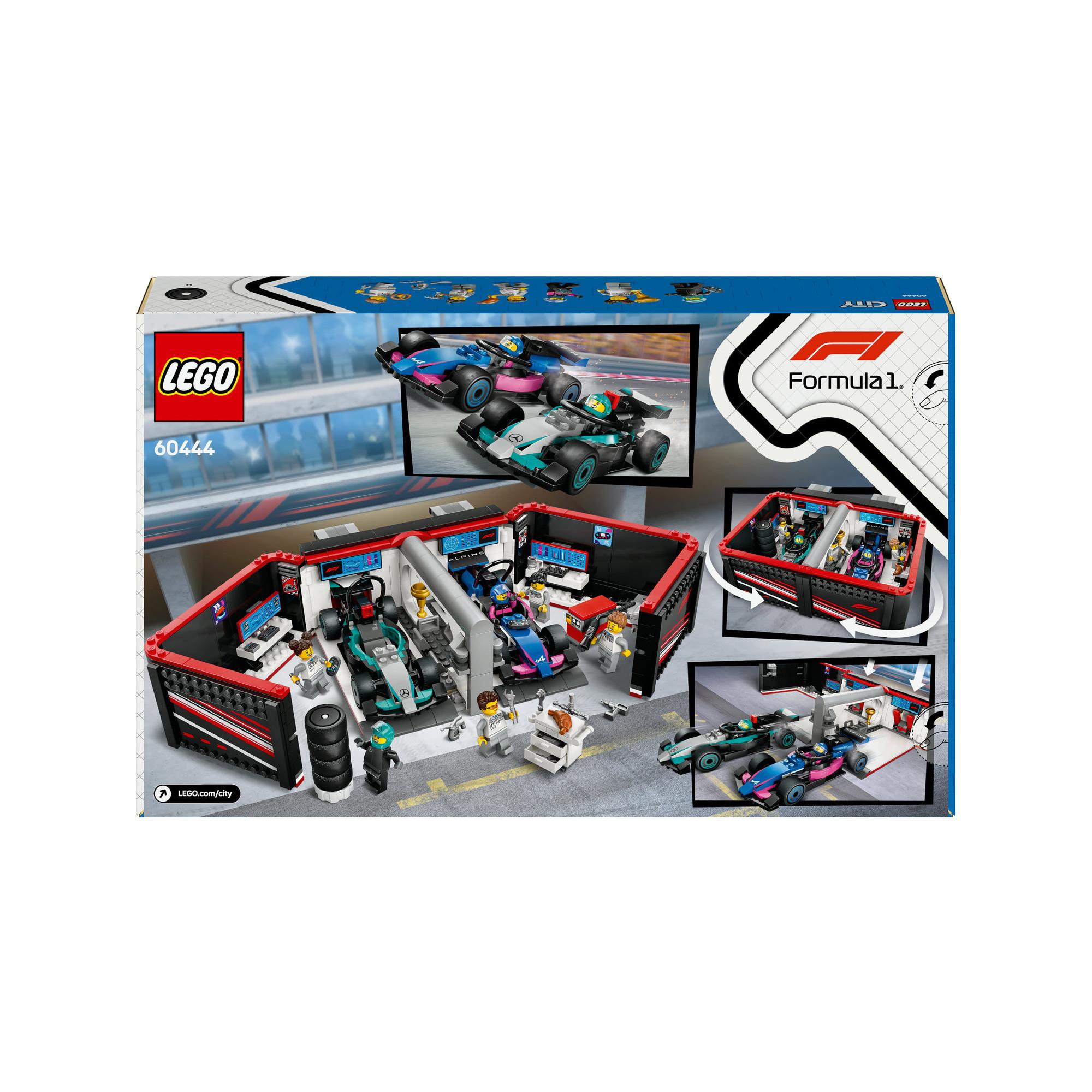 LEGO®  60444 Garage de F1® et voitures Mercedes-AMG et Alpine 
