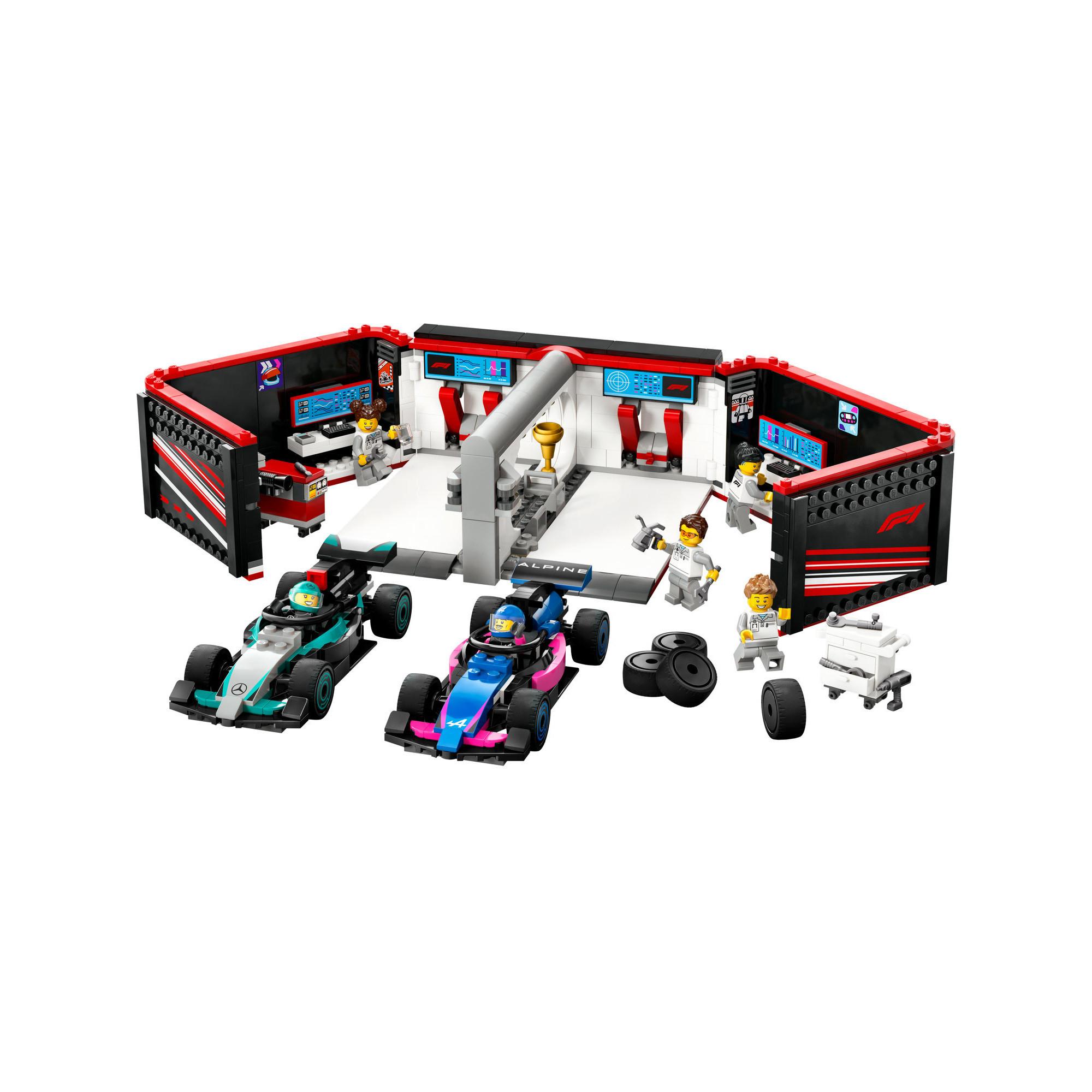 LEGO®  60444 Garage con monoposto Mercedes-AMG e Alpine F1® 