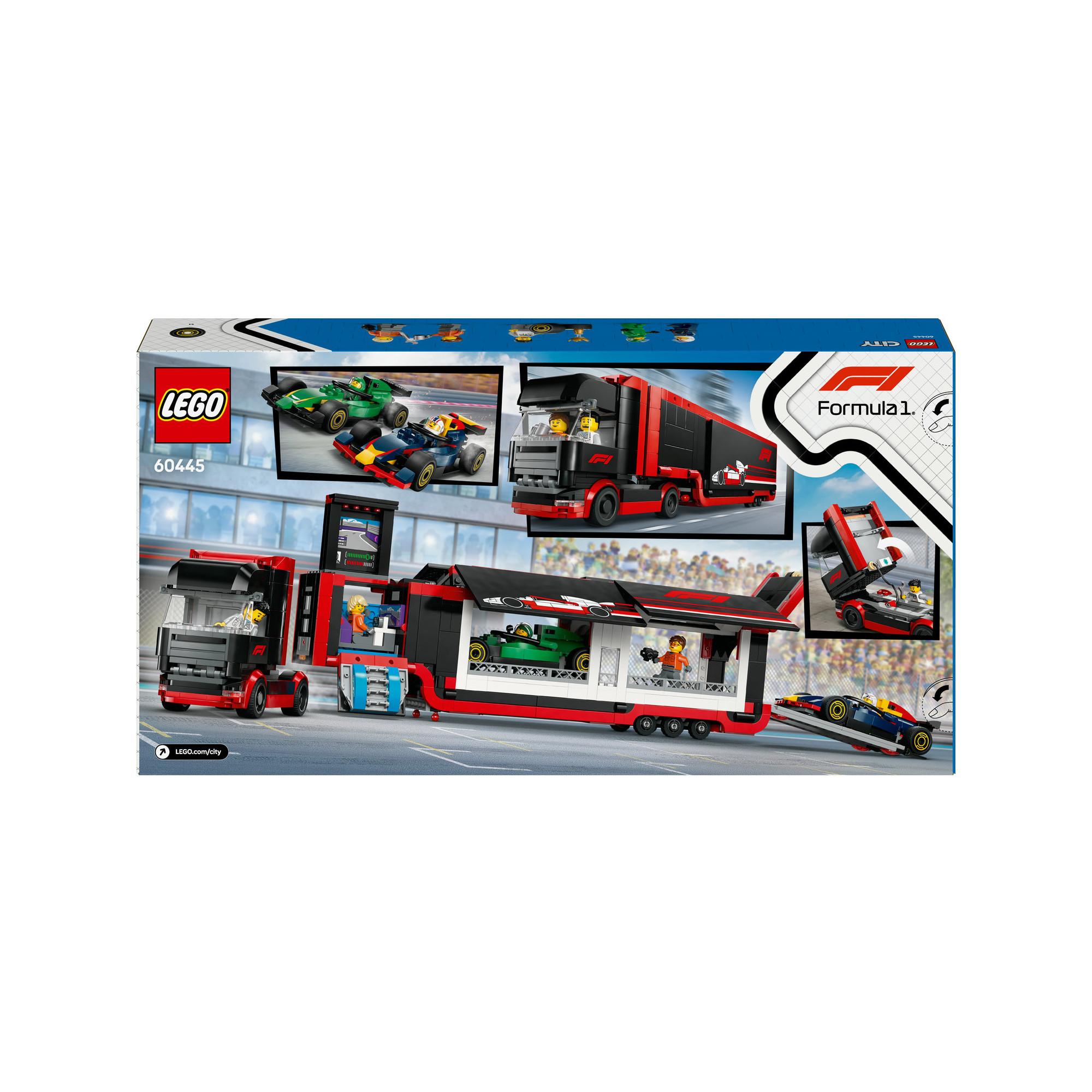 LEGO®  60445 Camion de F1® avec voitures de F1® RB20 et AMR24 