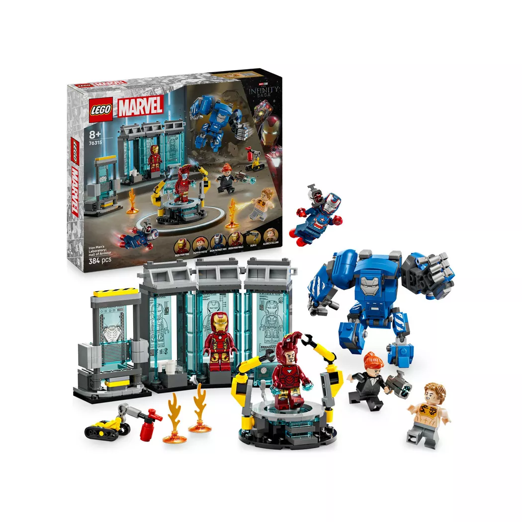 Lego Super Heroes Marvel Iron Mans laboratorium: Draktgalleriet 76315
