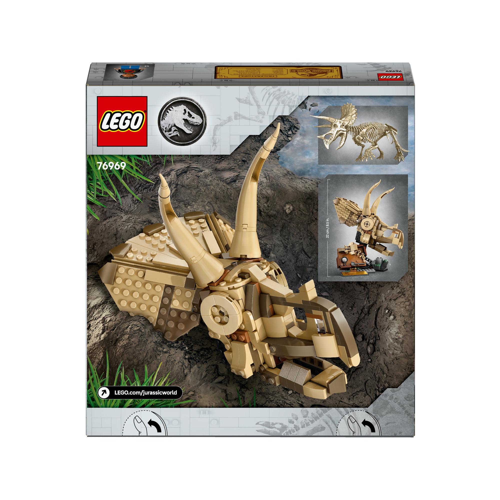 LEGO®  76969 Les fossiles de dinosaures : le crâne du tricératops 