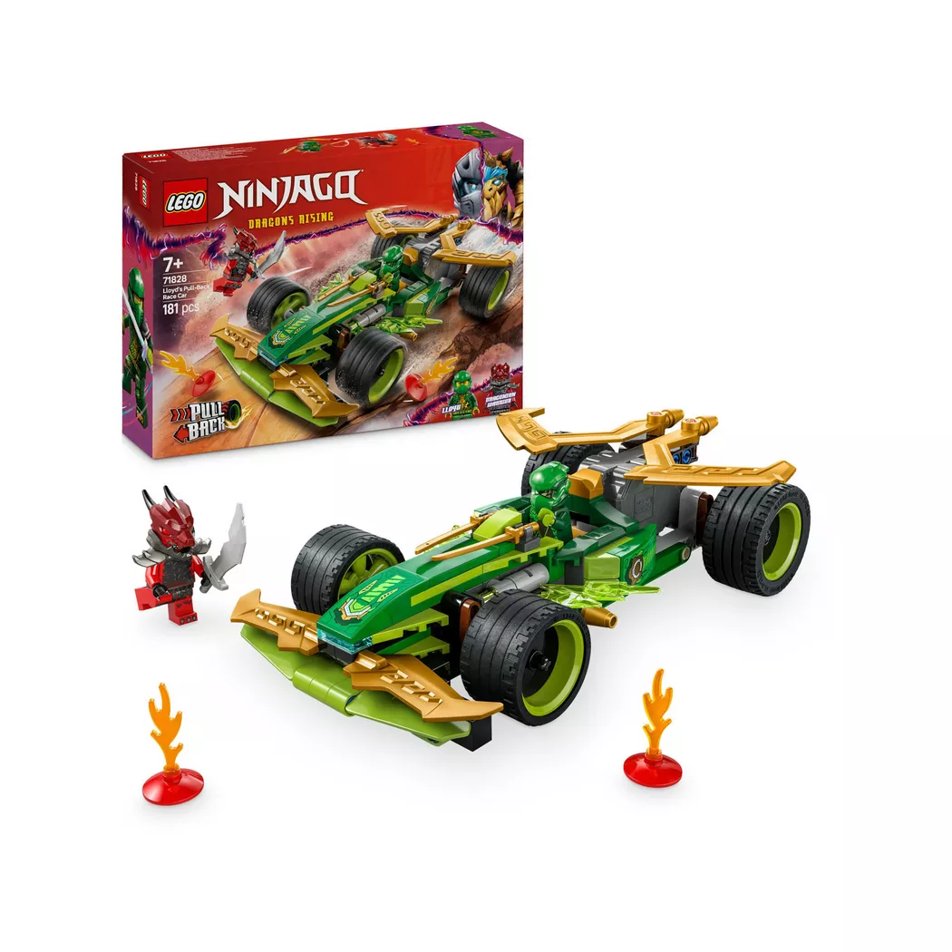 LEGO® NINJAGO Lloyd’s Pull-Back Race Car Toy, Ninja Set 71828