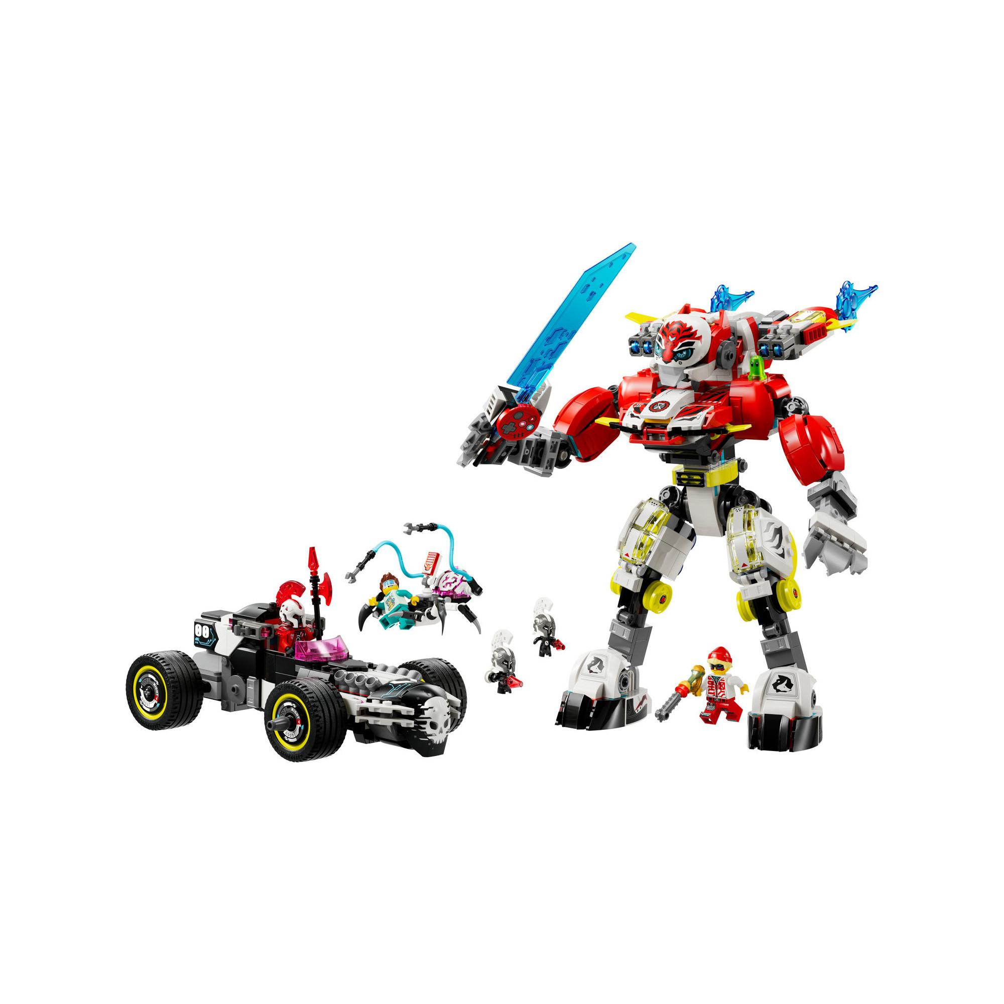 LEGO®  71497 Robot-tigre de Cooper et bolide de Zero 