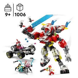 LEGO®  71497 Robot-tigre de Cooper et bolide de Zero 