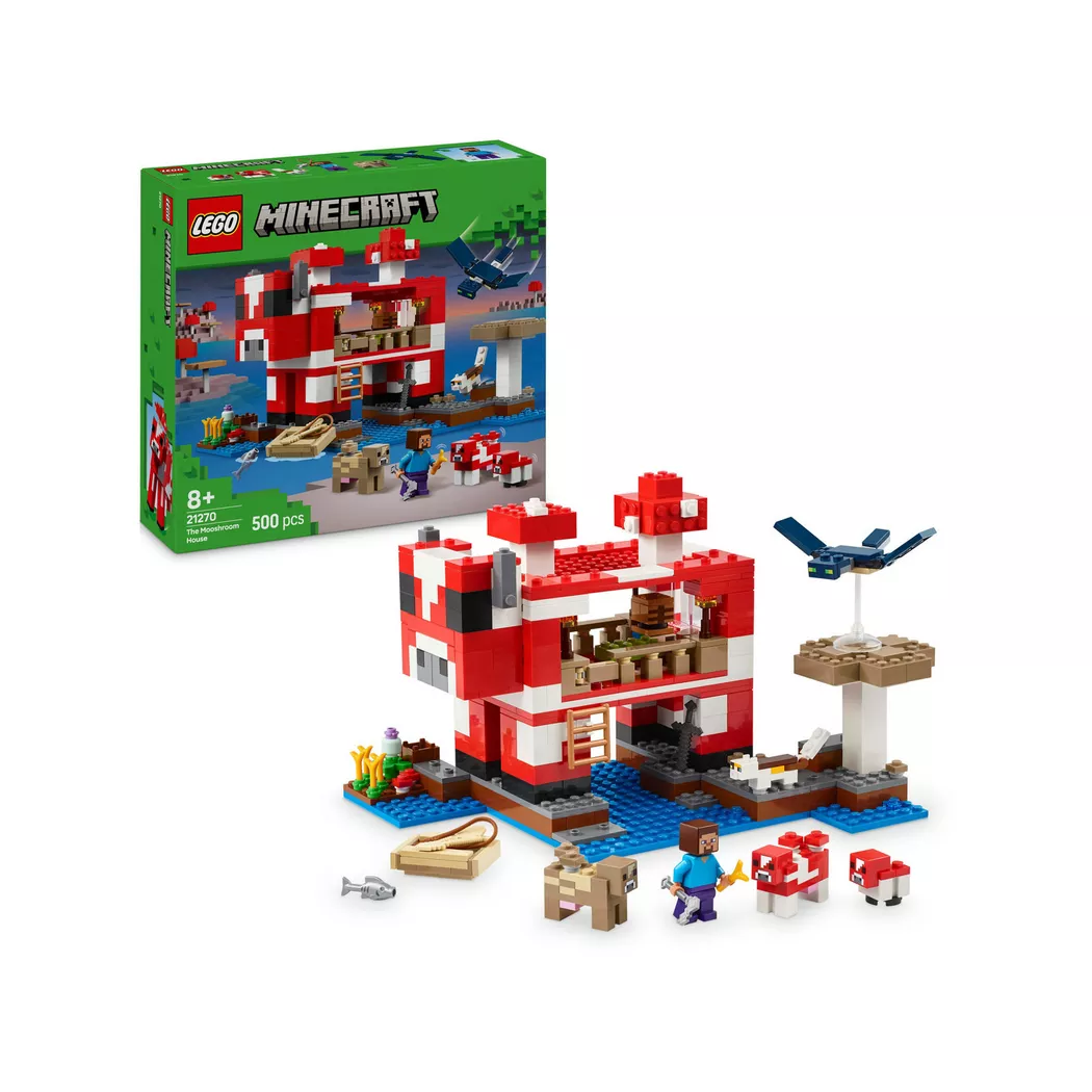 Lego Minecraft 21270 The Mooshroom House Steve Mini Figure Construction Playset
