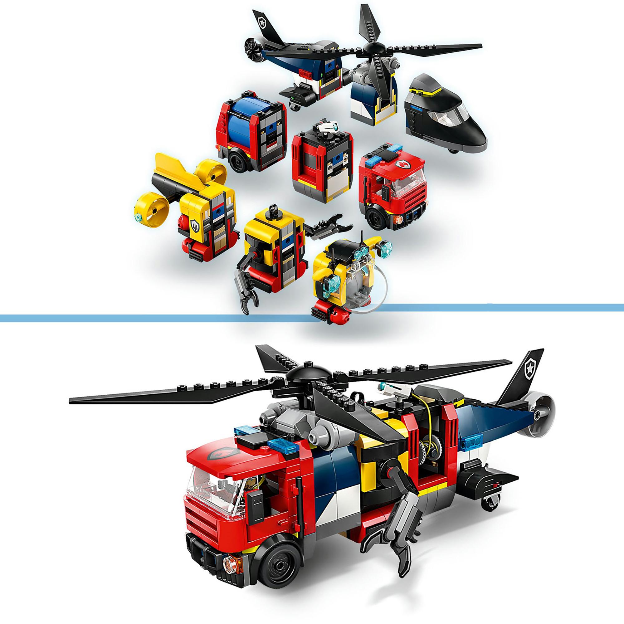 LEGO®  60462 Kombinationsset mit Hubschrauber, Löschauto und U-Boot 