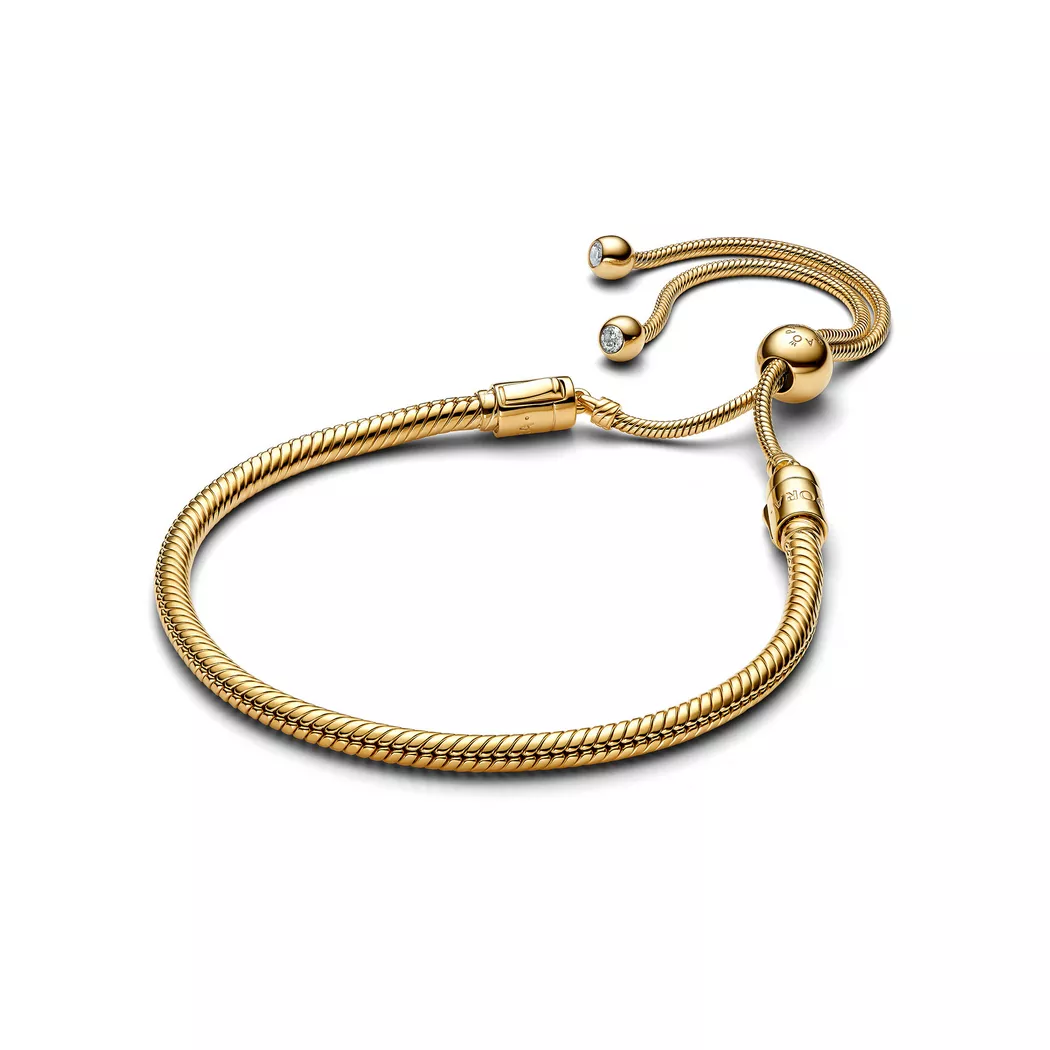 Pandora Gold Snake Chain Slider Bracelet