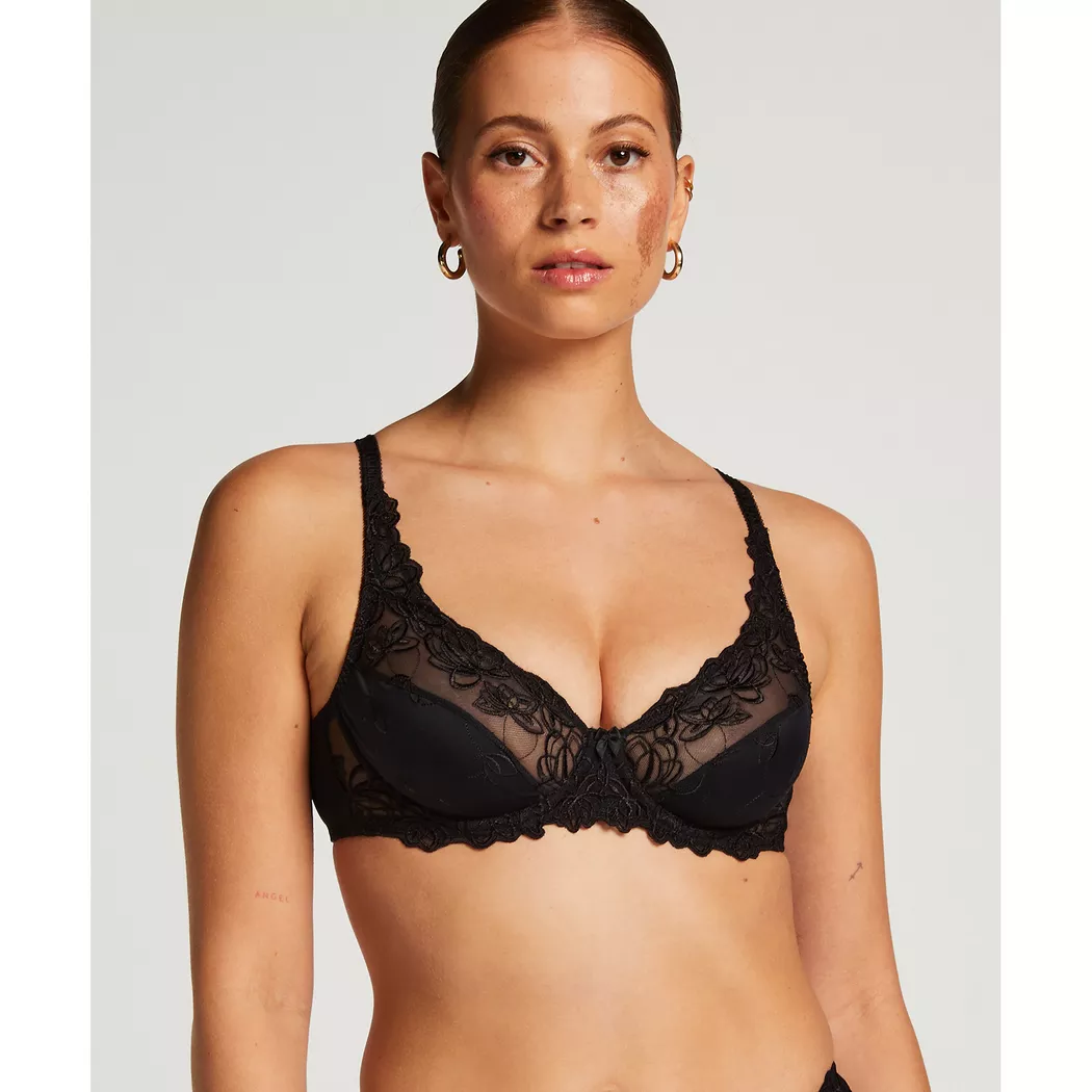 Hunkemöller - Bh, für Damen, Schwarz, Größe 80D