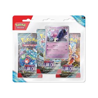 Pokémon  Scarlet & Violet – Stellar Crown 3-Pack Blister, assortiment aléatoire 