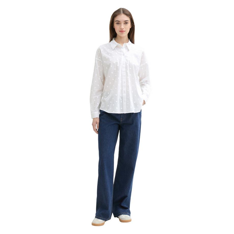 TOM TAILOR Denim Chemisier à Pois Manches Longues  