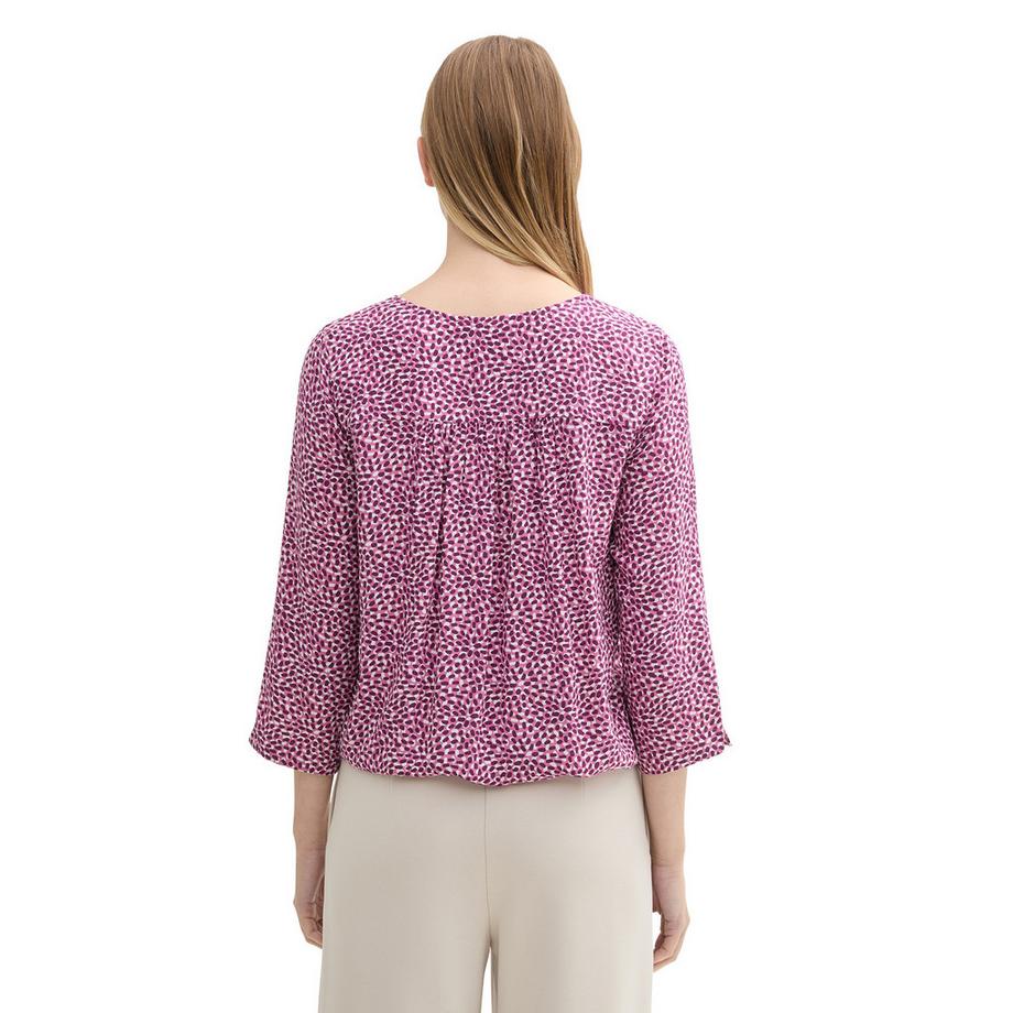 TOM TAILOR Regular Fit Maniche 3/4 Scollo a V Camicetta  