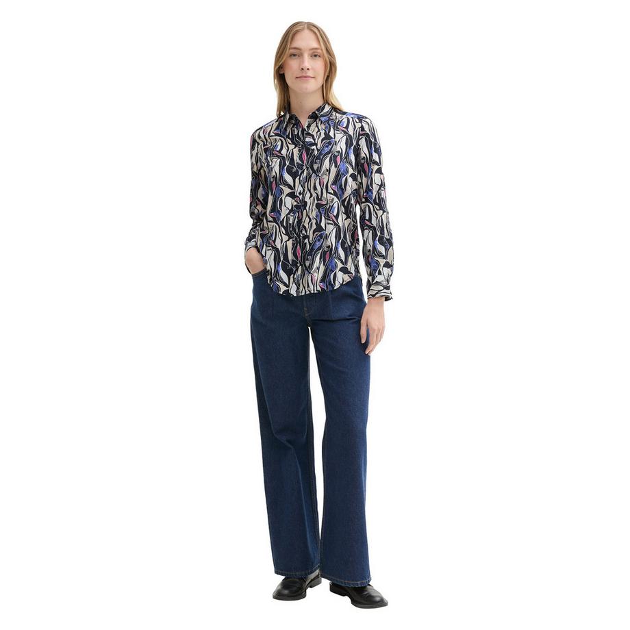 TOM TAILOR Camicetta Maniche Lunghe Fantasia Quadri  