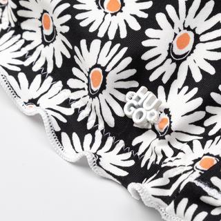 HUGO Top bikini a fascia con scollo all'americana e motivo floreale  