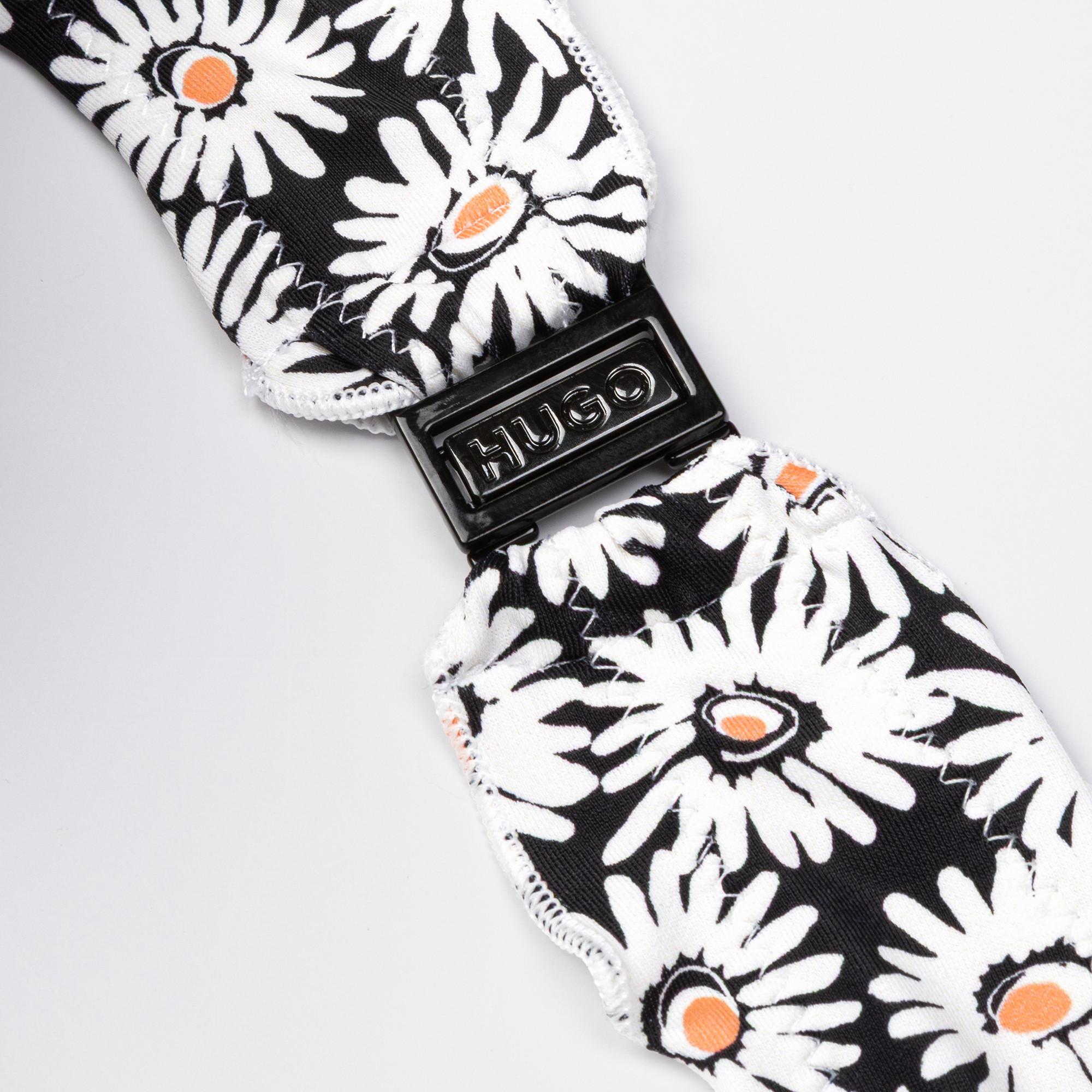 HUGO Top bikini a fascia con scollo all'americana e motivo floreale  