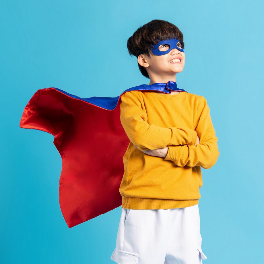 Cotillons D'Alsace  Superheld Umhang mit Maske, Zufallsauswahl 