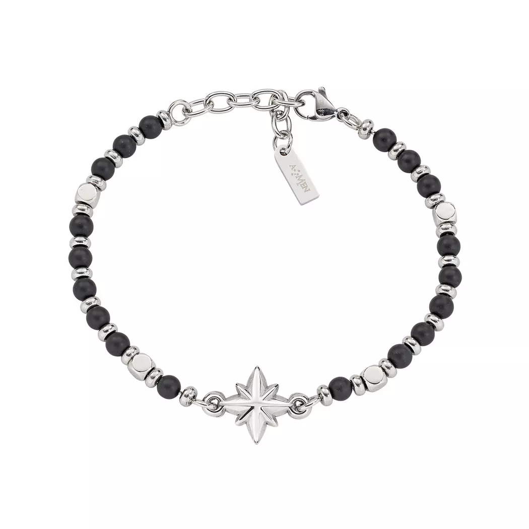 Amen - Armband, Men Steel, 18+3CM, Silber 8