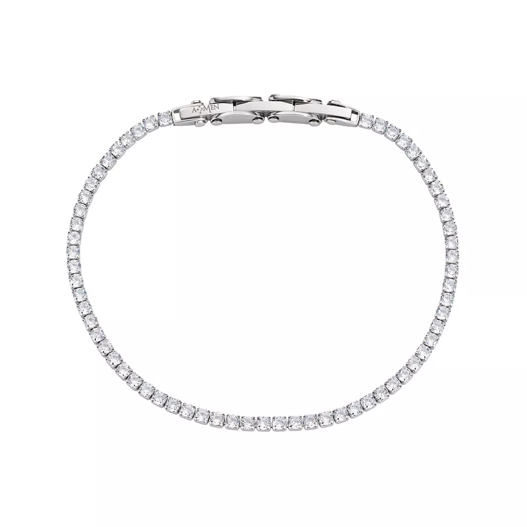 Amen - Armband, Men Steel, 19+2CM, Silber 3