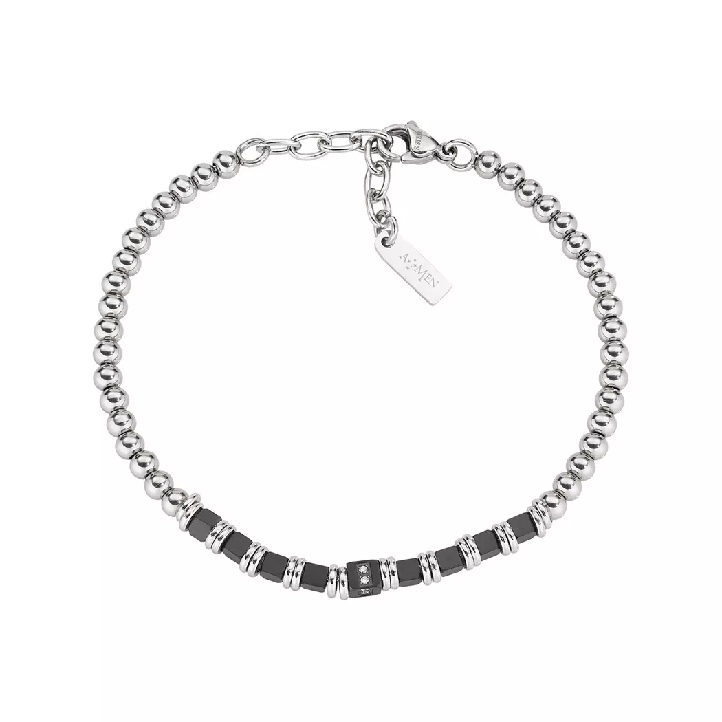 Amen - Armband, Men Steel, 18+3CM, Silber 4