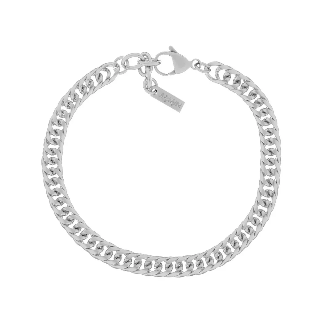 Amen - Armband, Men Steel, 19+3CM, Silber 2