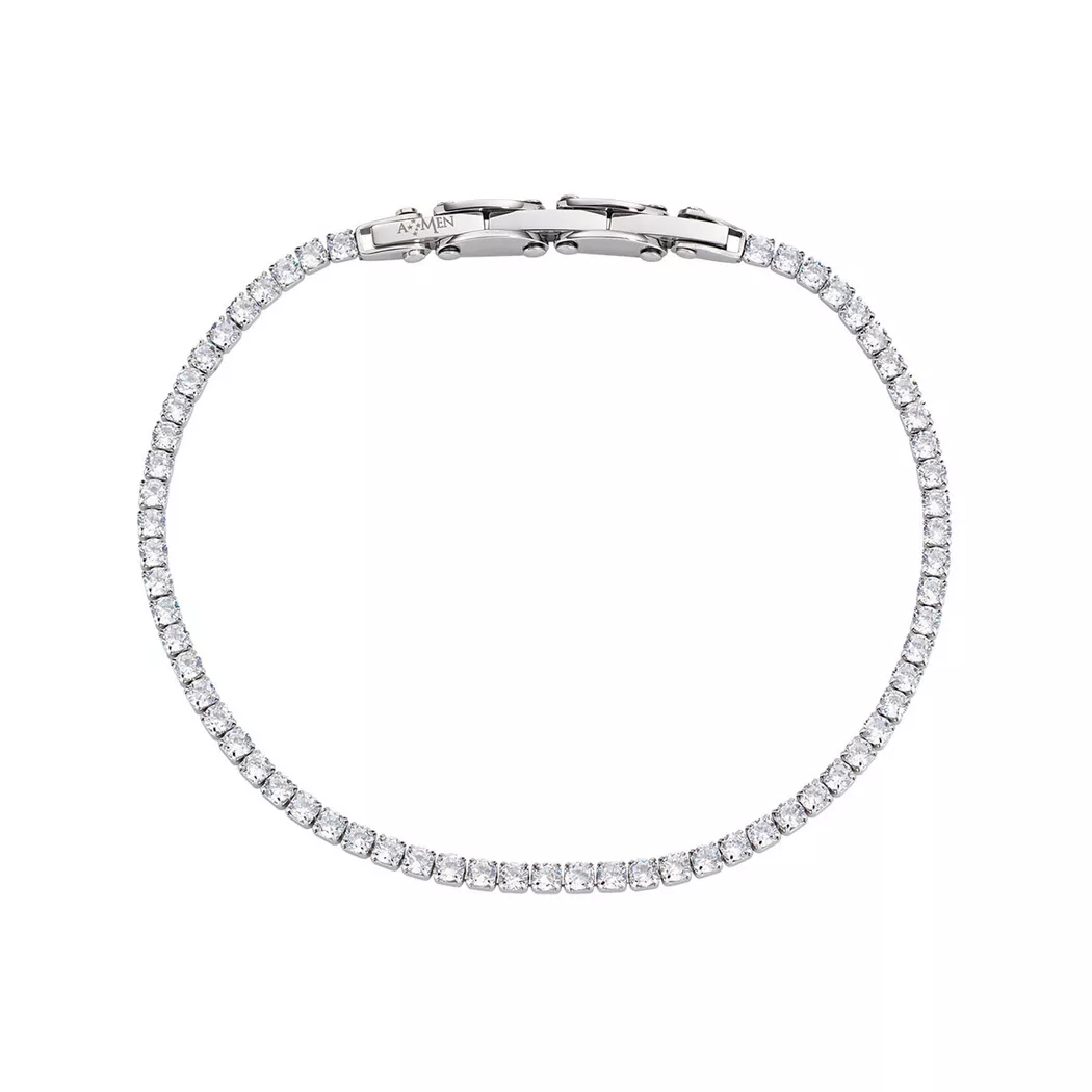 Amen - Armband, Men Steel, 19+2CM, Silber 7