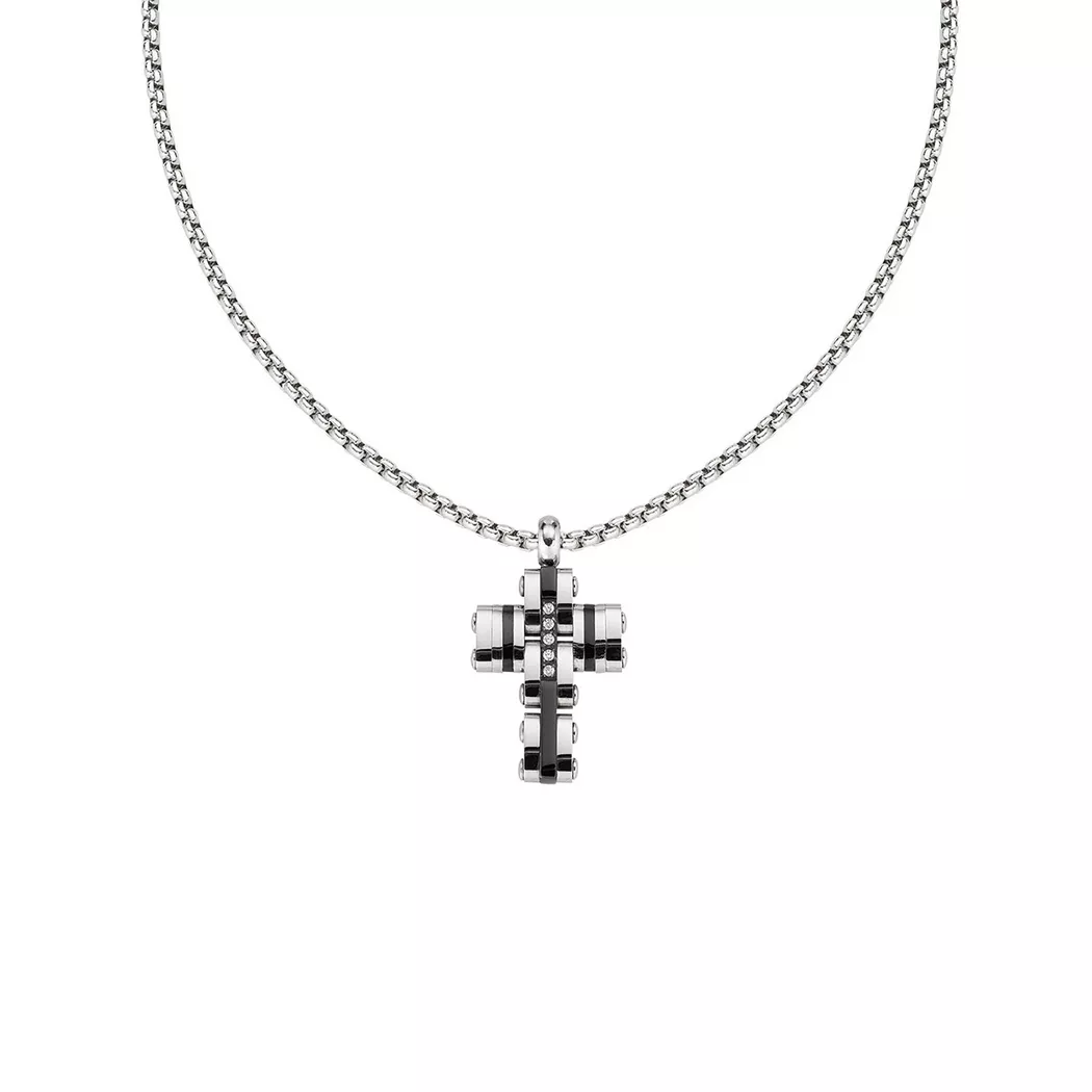 Amen - Halskette, Men Steel, 46+4CM, Silber
