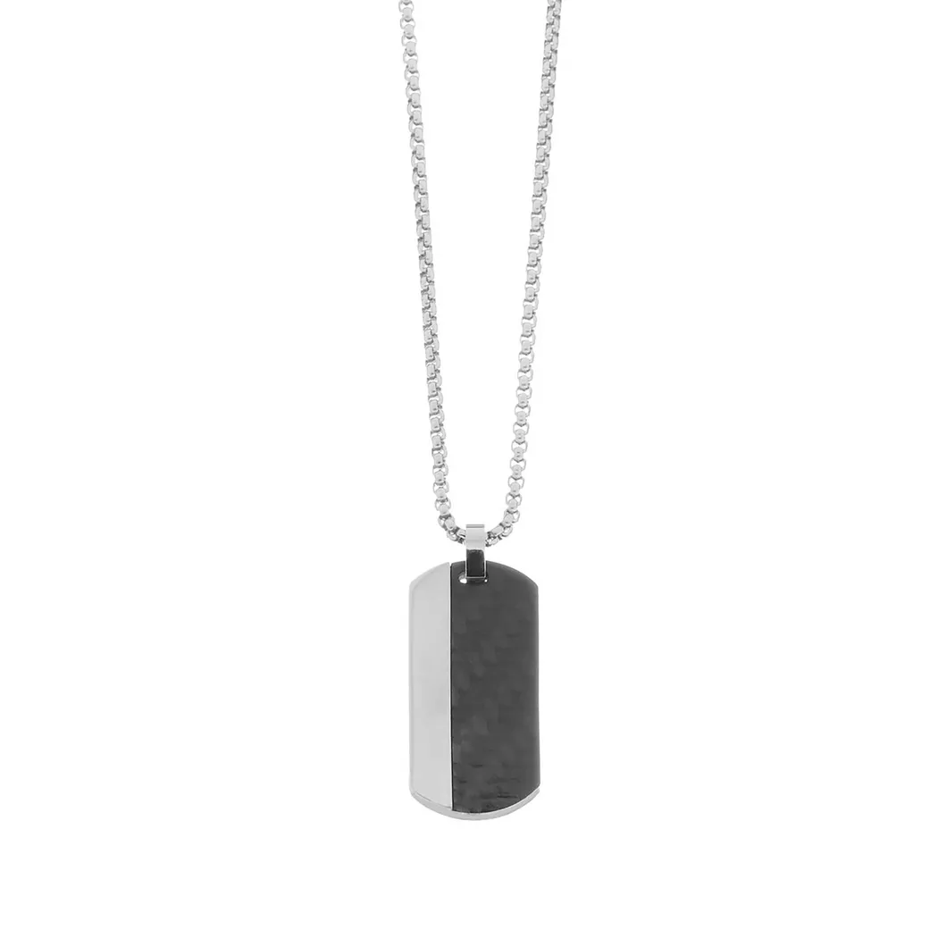 Amen - Halskette, Men Steel, 55.5CM, Silber