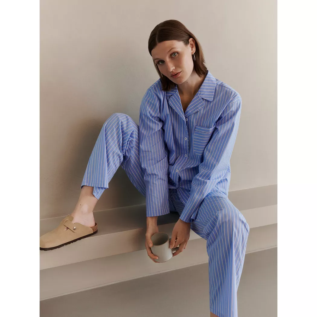 ROSEMUNDE - Pyjama Oberteil, für Damen, Blau, Größe XS