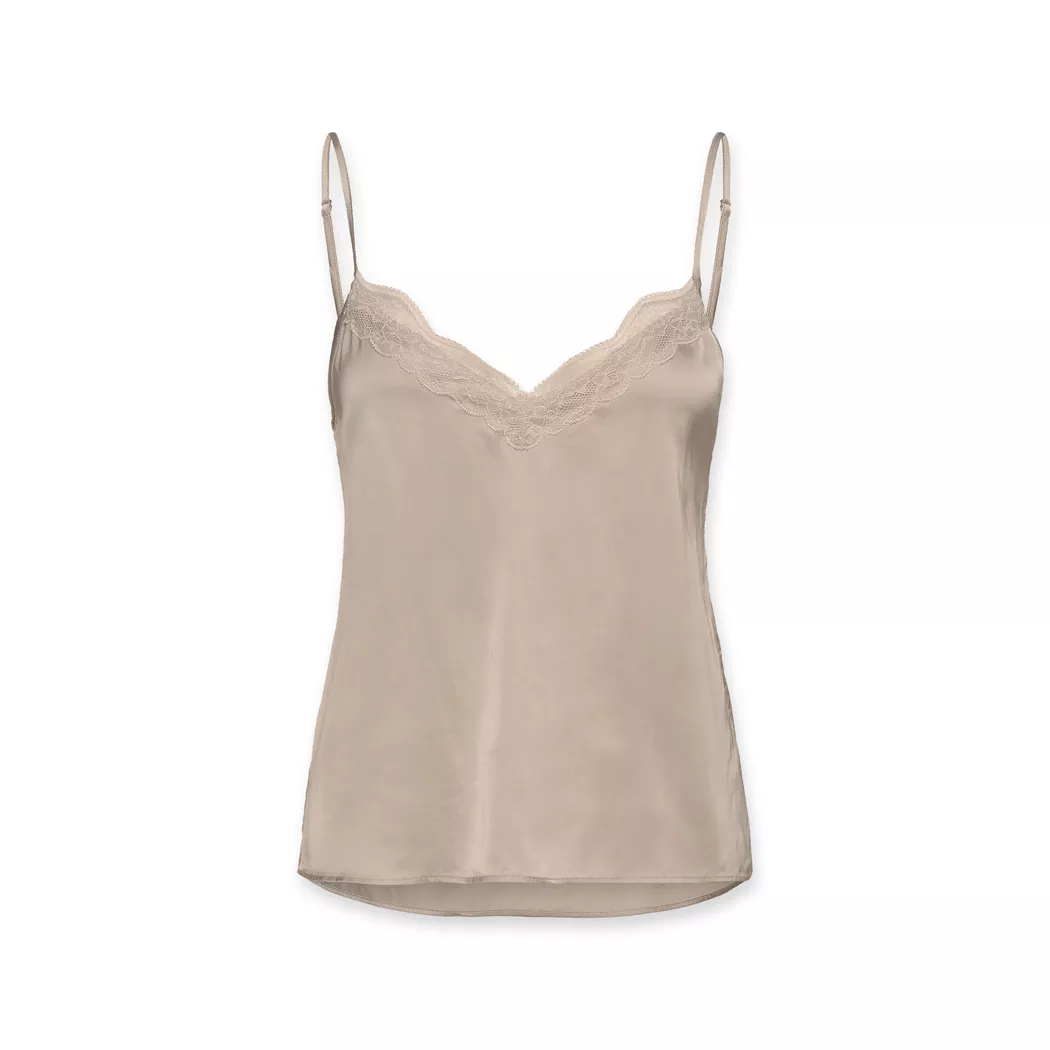 ROSEMUNDE - Pyjama-Top ohne Ärmel, für Damen, Sand, Größe 38