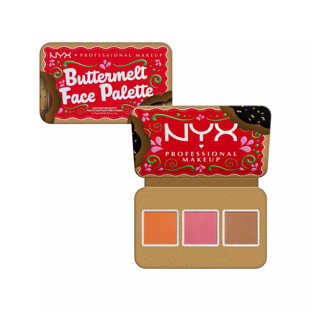NYX-PROFESSIONAL-MAKEUP - Face Palette Blush und Bronzer Duo Light, Buttermelt, Set,  Light/Medium