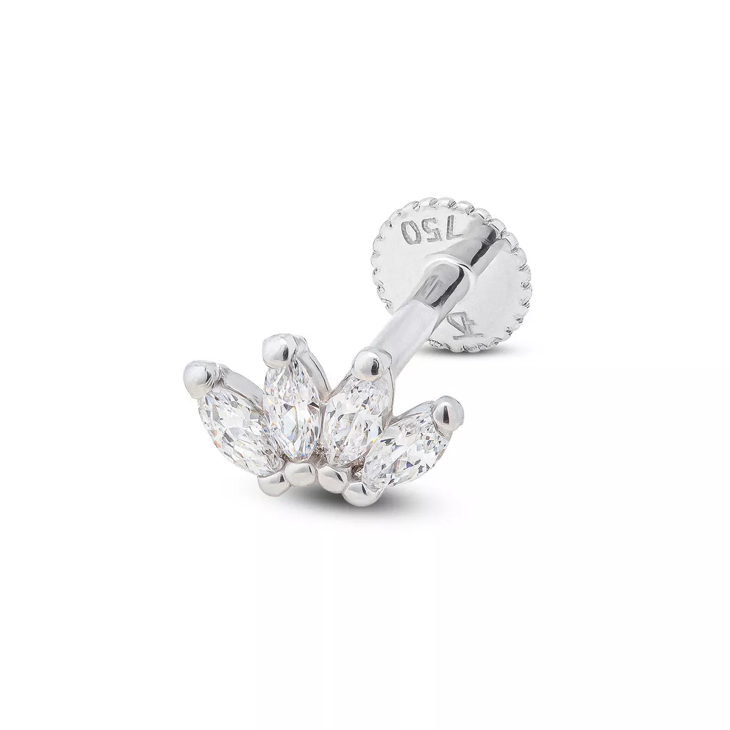 Studio Marquise - Piercing, One Size, Weissgold