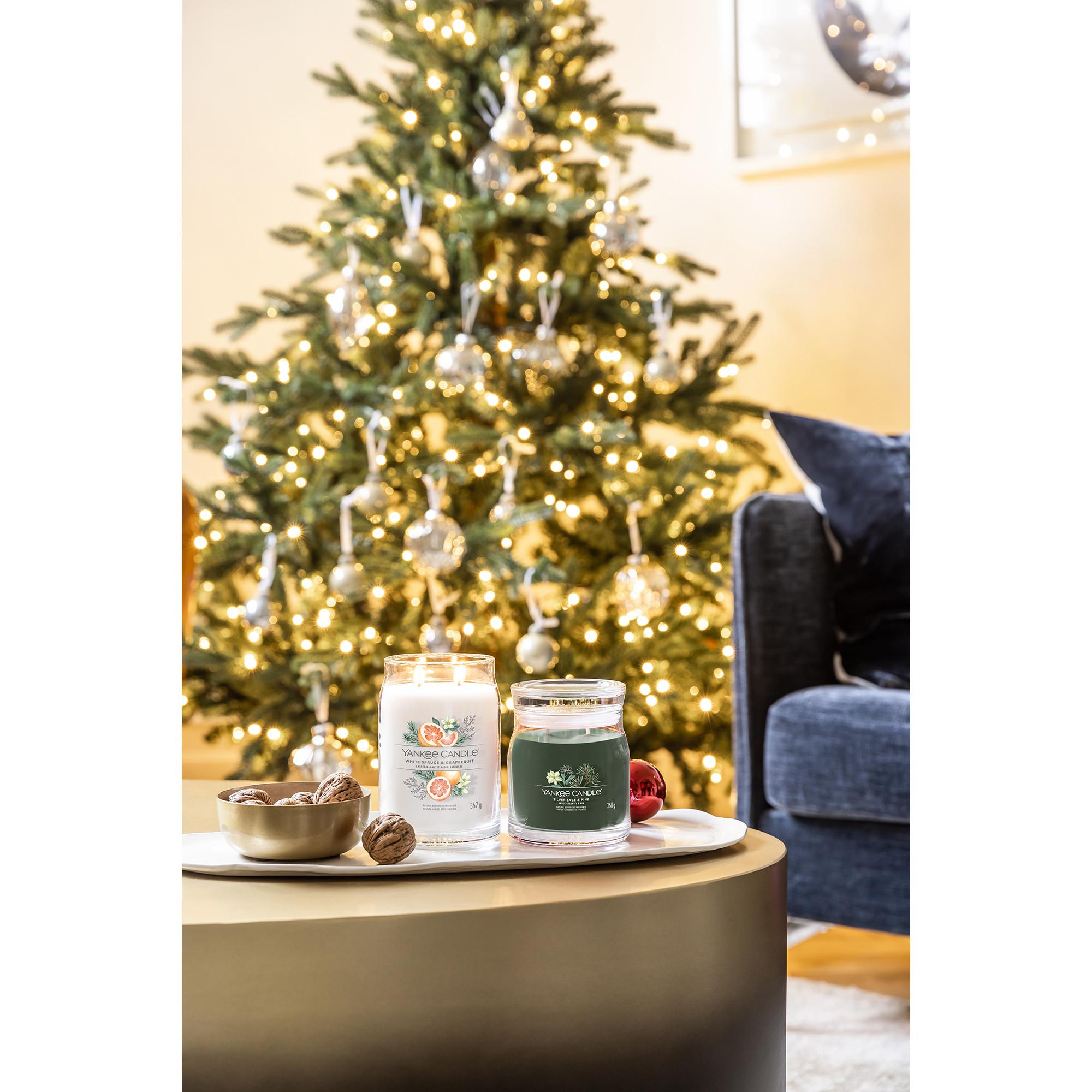 YANKEE CANDLE Candela profumata in vetro Silver Sage & Pine 