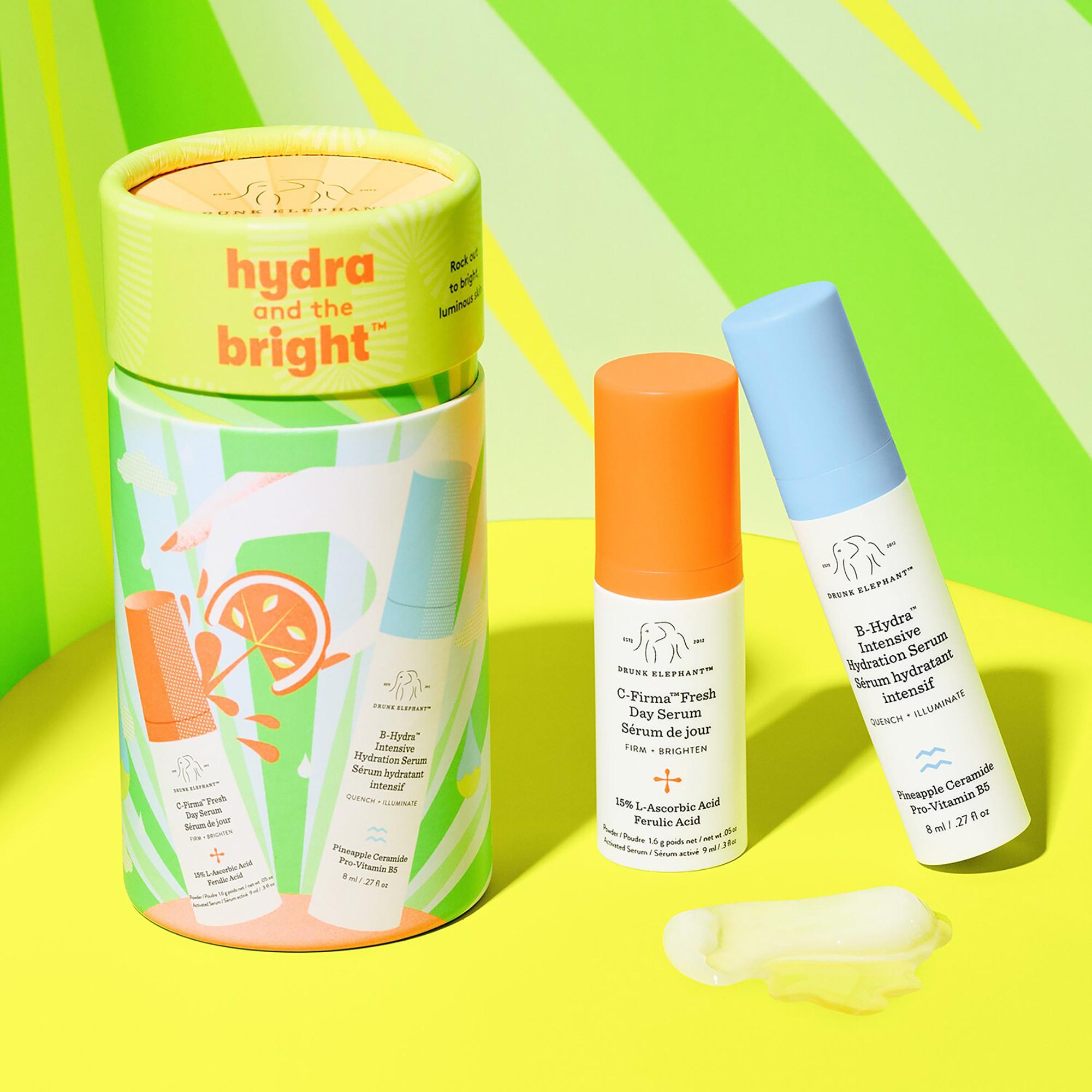 DRUNK ELEPHANT  Hydra and the bright™ - Coffret soin 2 sérums format voyage 