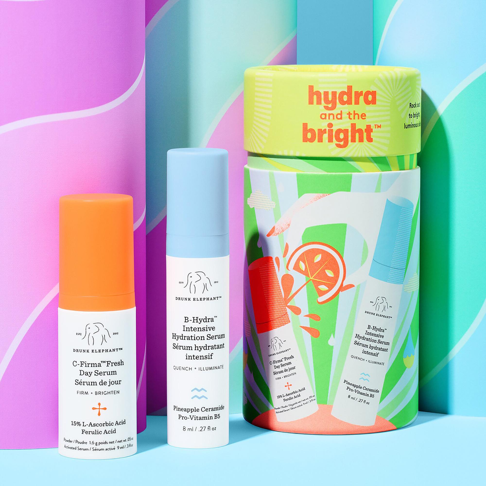 DRUNK ELEPHANT  Hydra and the bright™ - Coffret soin 2 sérums format voyage 