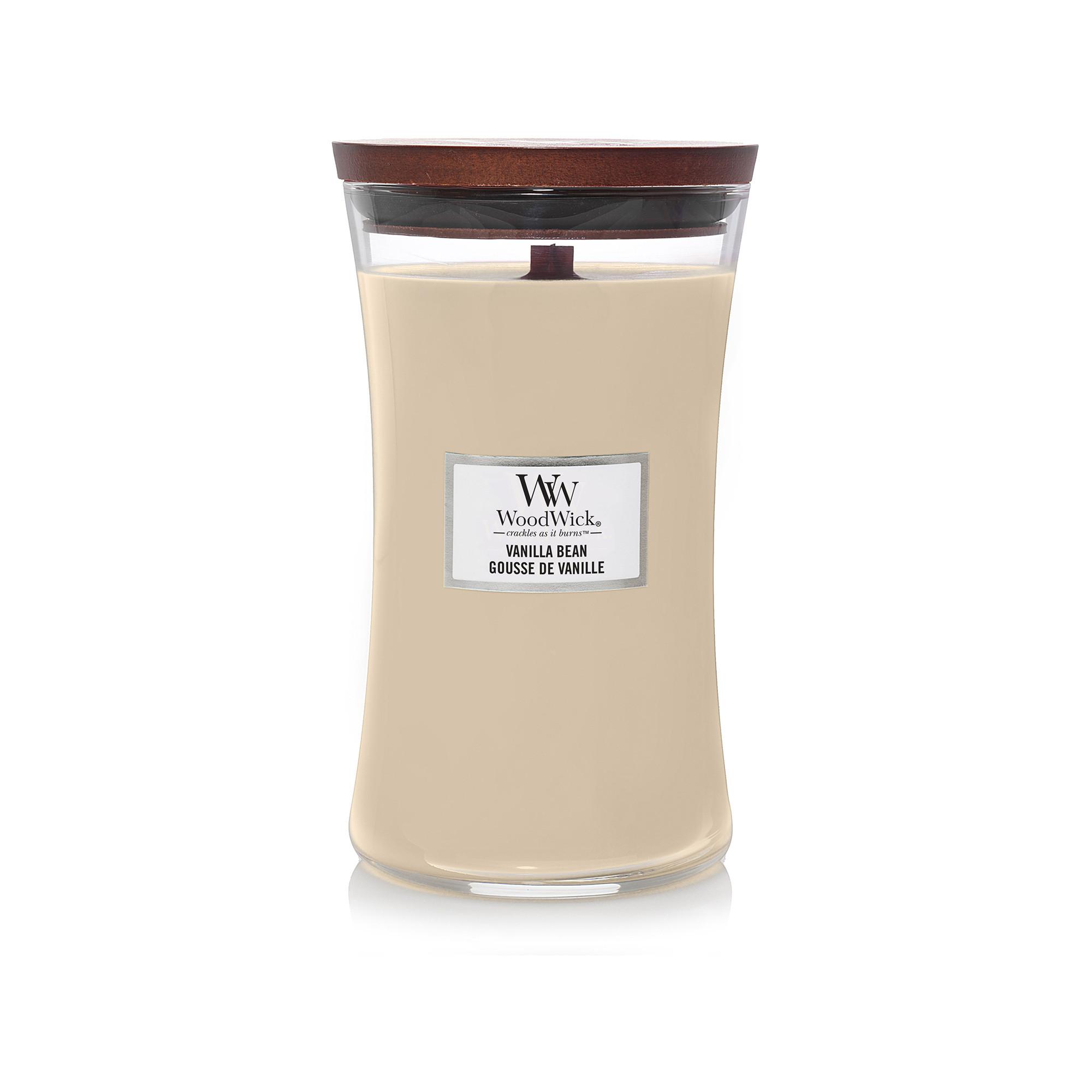 WoodWick Bougie parfumée en verre Vanilla Bean 