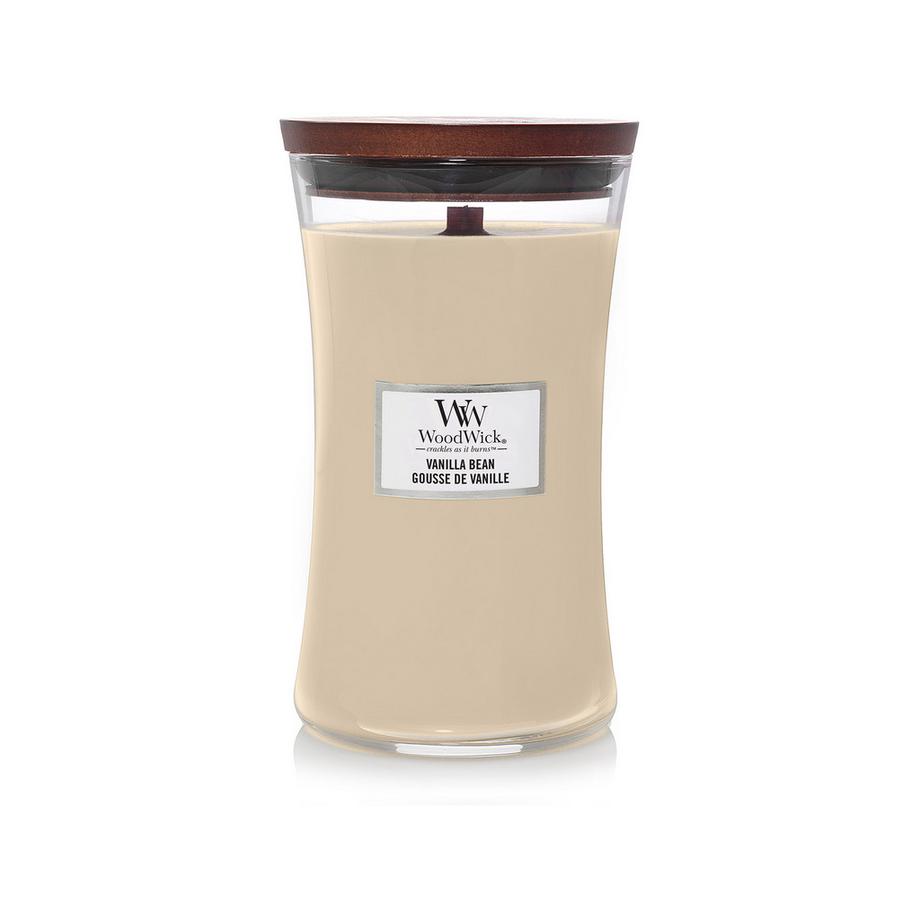 WoodWick Candela nel bicchiere Vanilla Bean 