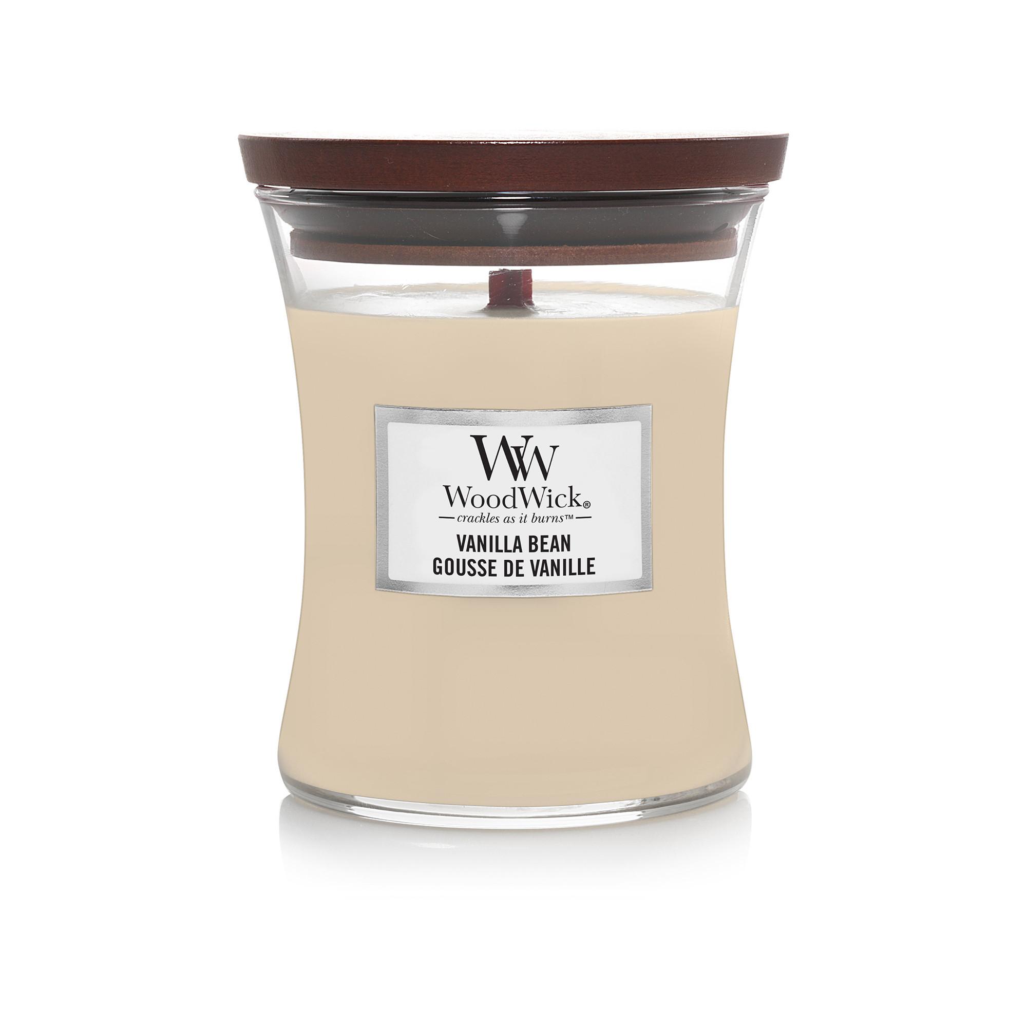 WoodWick Duftkerze im Glas Vanilla Bean 