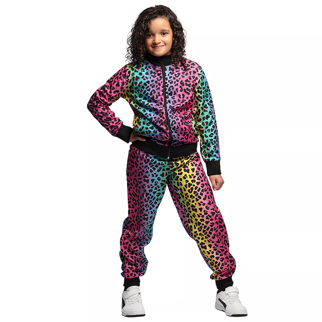 Boland - Kinder Trainer Regenbogen-Leopard, L, Multicolor
