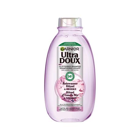 GARNIER Ultra Doux Shampoo lisciante – Rituale dell'acqua di riso e forza 