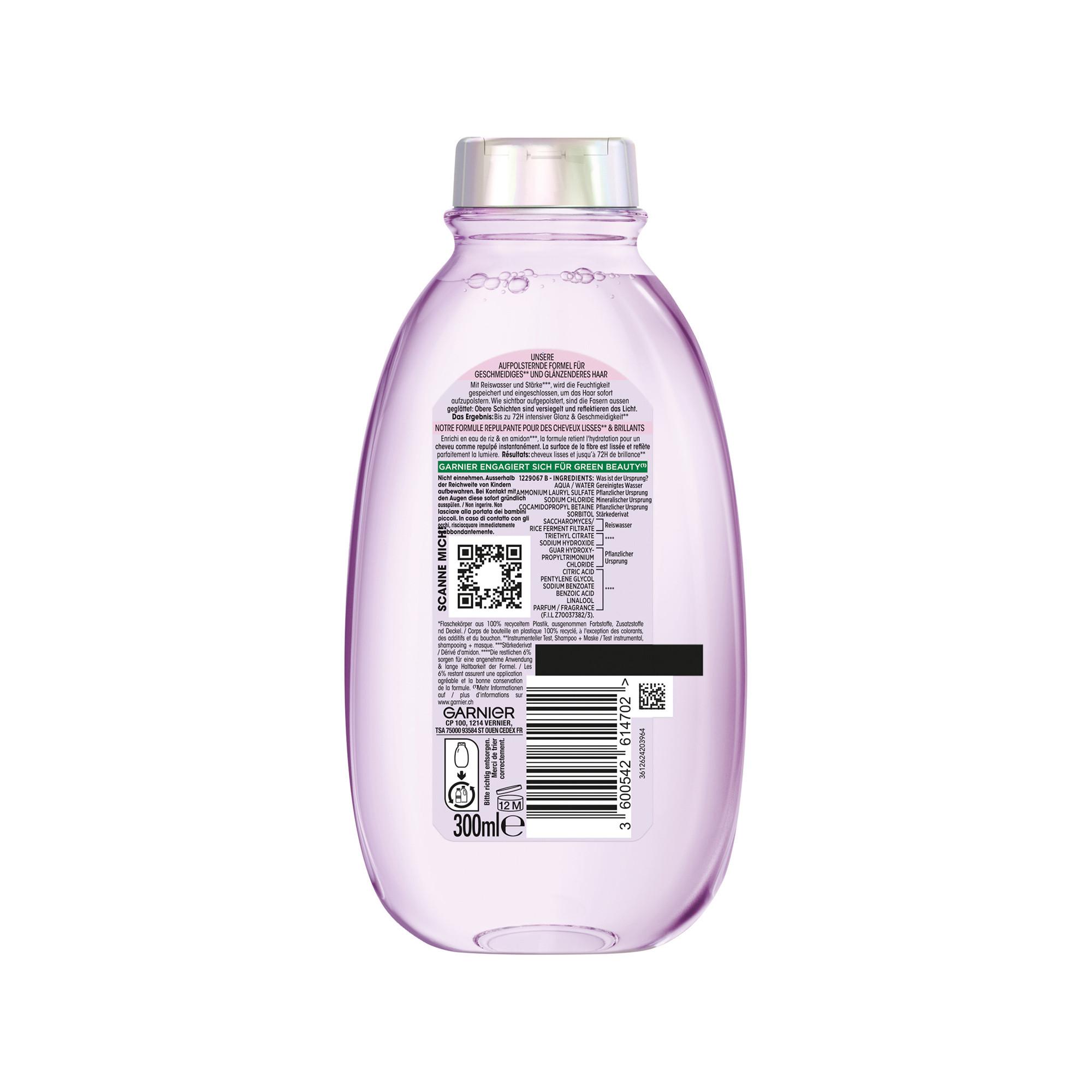 GARNIER Ultra Doux Glättendes Shampoo – Reiswasser Ritual & Stärke 