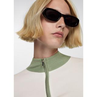 MANGO Lucero Tailored Fit Half Zip Sweatshirt  