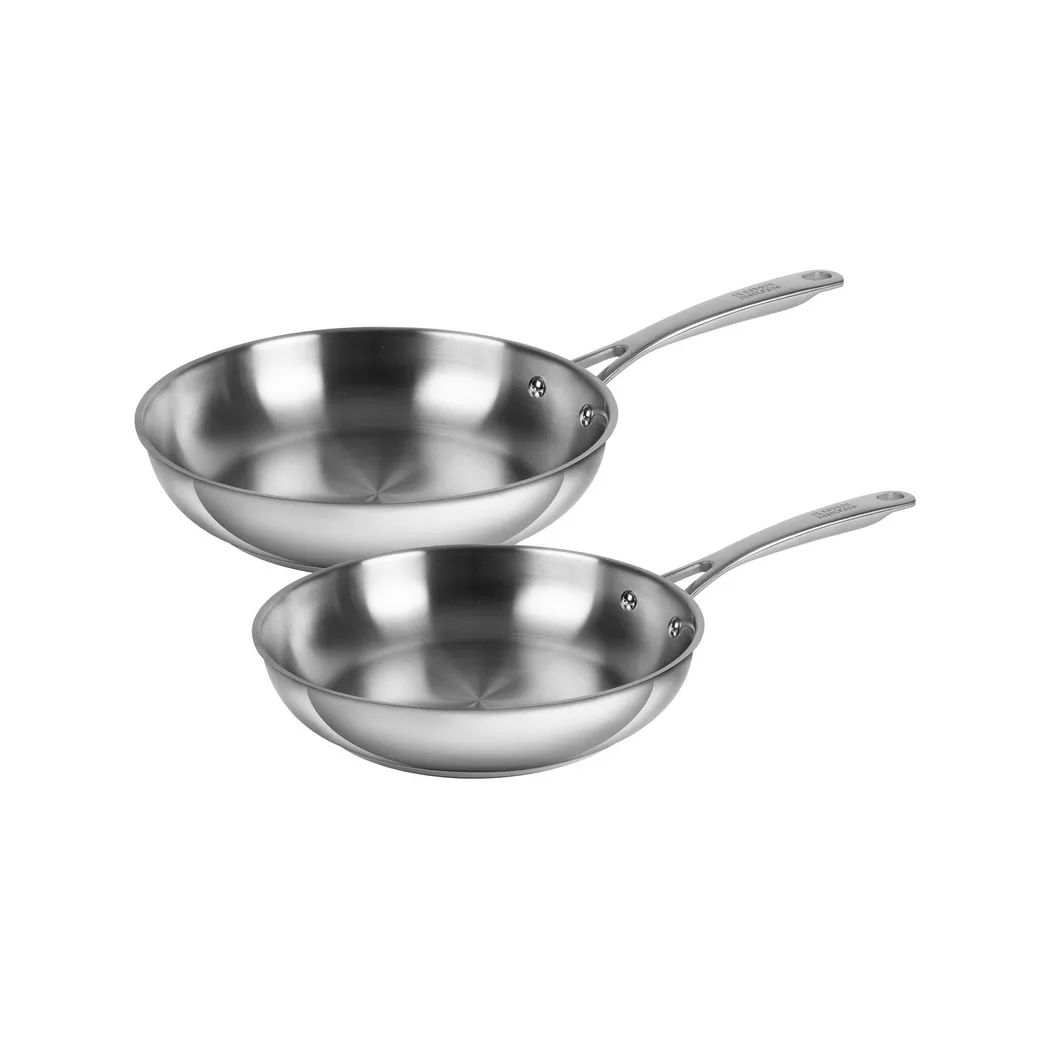 Kuhn Rikon - Bratpfannen-Set, 24/28CM, Chrom