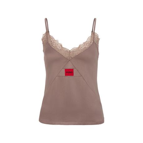 HUGO Top con Bordo in Pizzo  