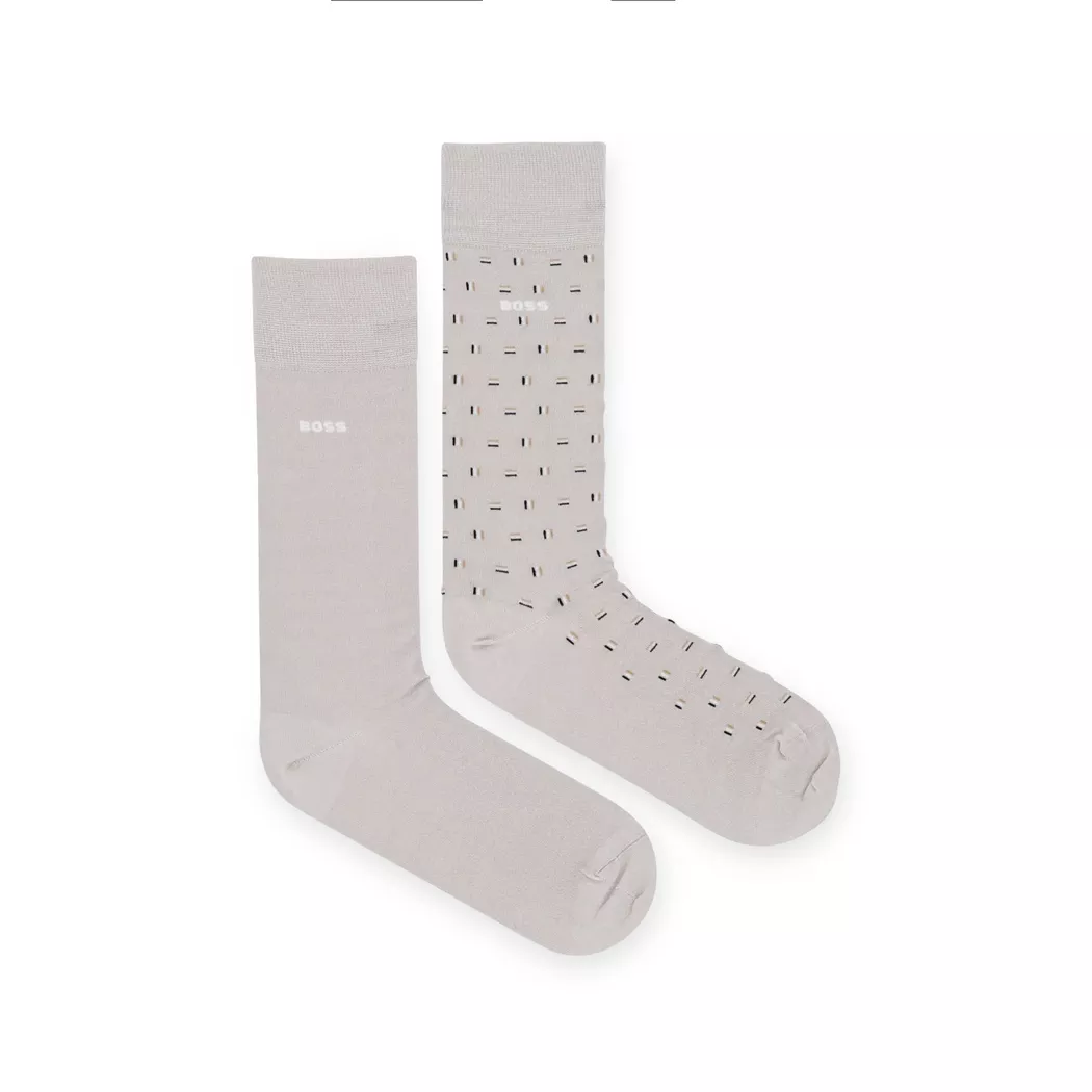 Boss - Duopack, wadenlange Socken, für Herren, Beige, Größe 43-46