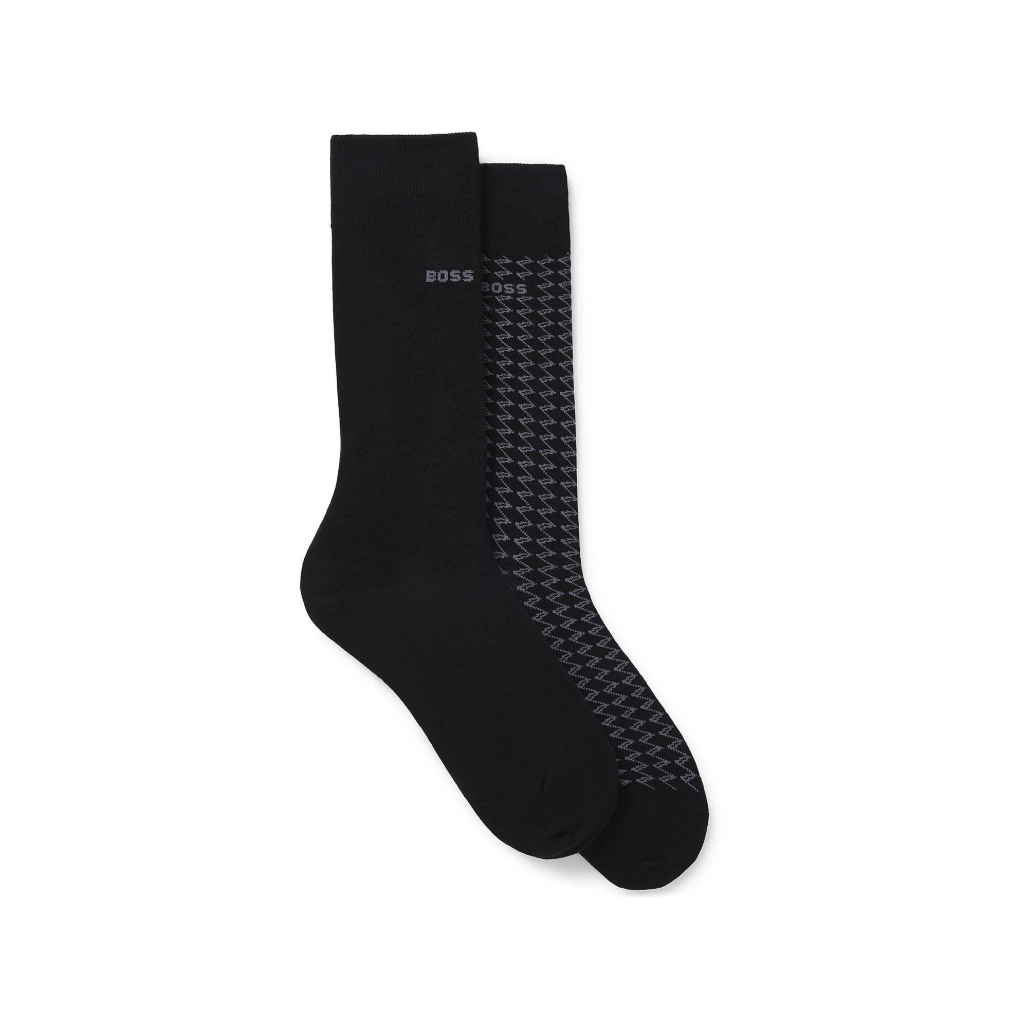 BOSS 2P RS Minipattern CC Lot de 2 paires de chaussettes, hauteur mollet 