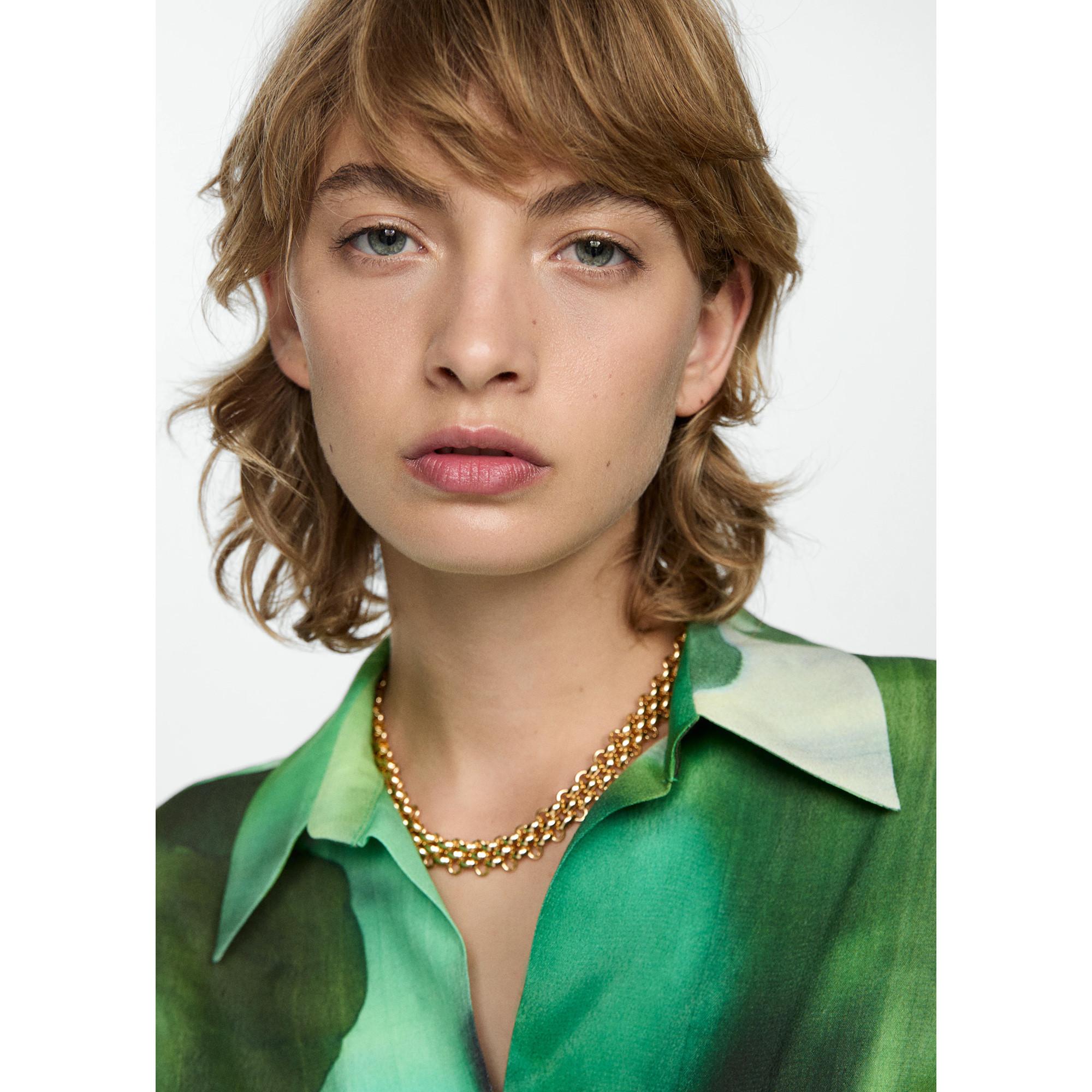 MANGO Quanti Abito Camicia Stampato  