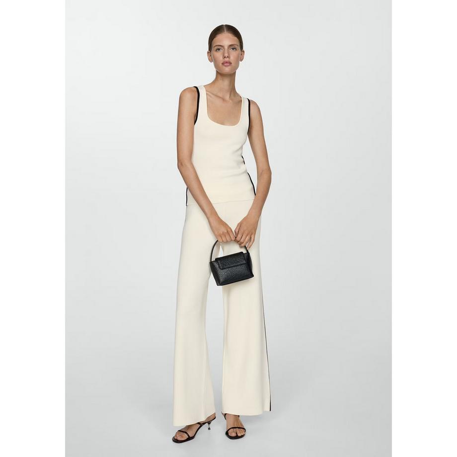 MANGO COMO Top in maglia a costine  